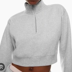 Aritzia TNA Cozy AF Fleece 1/4 zip sweatshirt